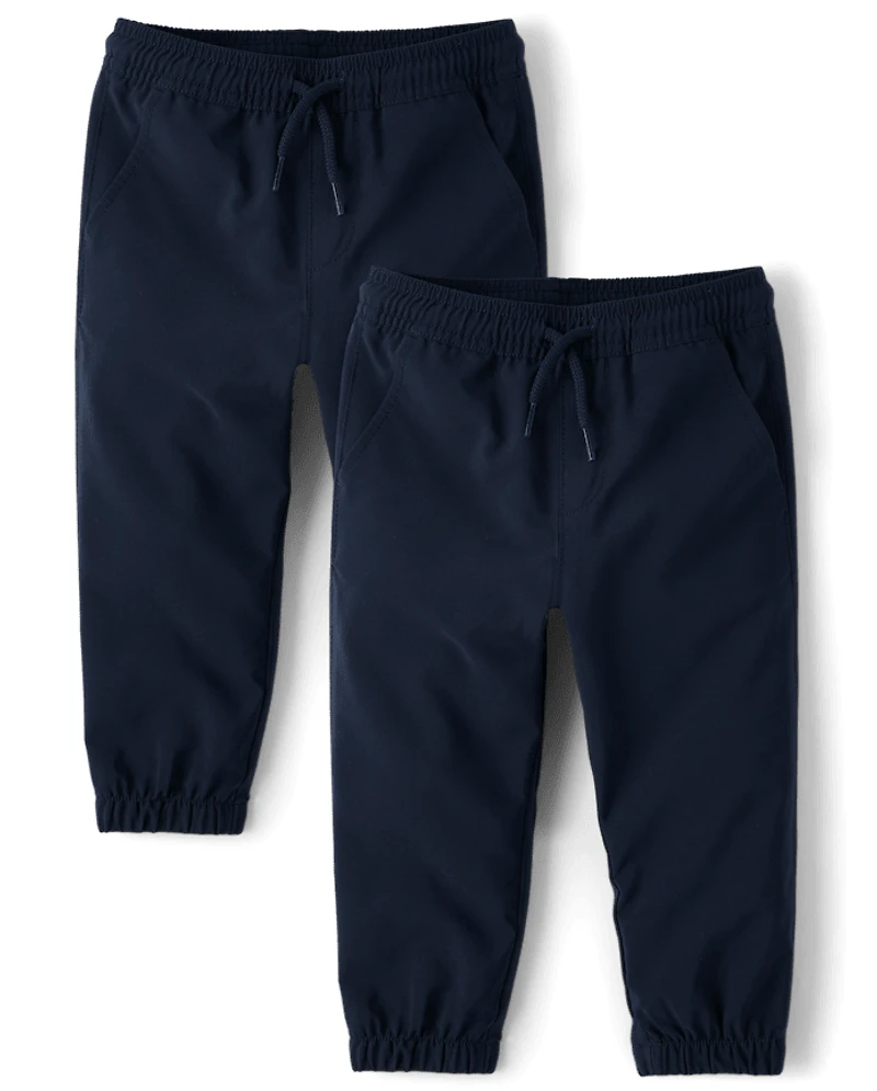 Baby And Toddler Boys Quick Dry Pull On Jogger Pants 2-Pack