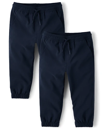 Baby And Toddler Boys Quick Dry Pull On Jogger Pants 2-Pack