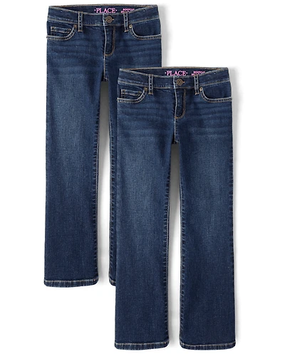 Girls Bootcut Jeans 2-Pack