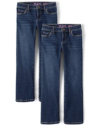 Girls Bootcut Jeans 2-Pack