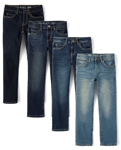 Boys Straight Jeans 4-Pack