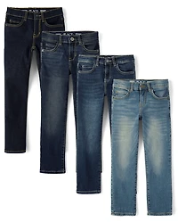 Boys Straight Jeans 4-Pack