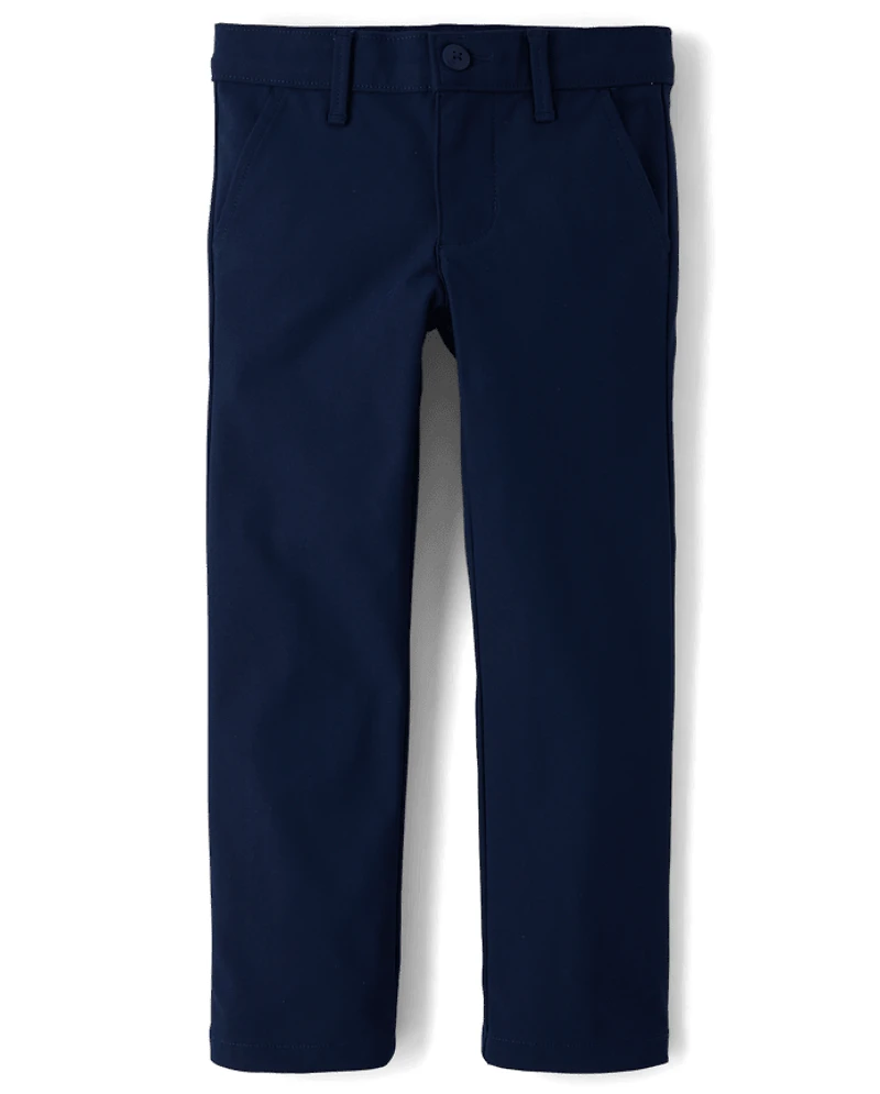 Girls Uniform Quick Dry Skinny Chino Pants 2-Pack