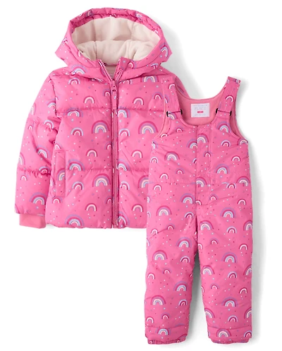 Toddler Girls Rainbow 2-Piece Snow Set