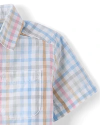 Baby And Toddler Boys Gingham 2-Piece Outfit Set