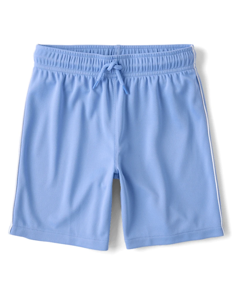 Kids Quick Dry Side Stripe Mesh 2-Piece Outfit Set