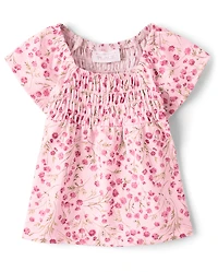 Toddler Girls Floral Flutter 2-Piece Outfit Set