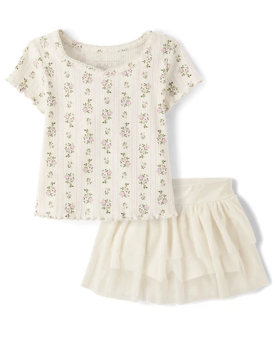 Toddler Girls Floral 2-Piece Outfit Set