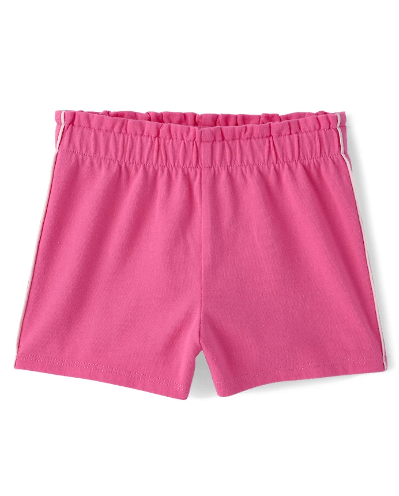 Baby And Toddler Girls Embroidered Palm Tree 2-Piece Outfit Set