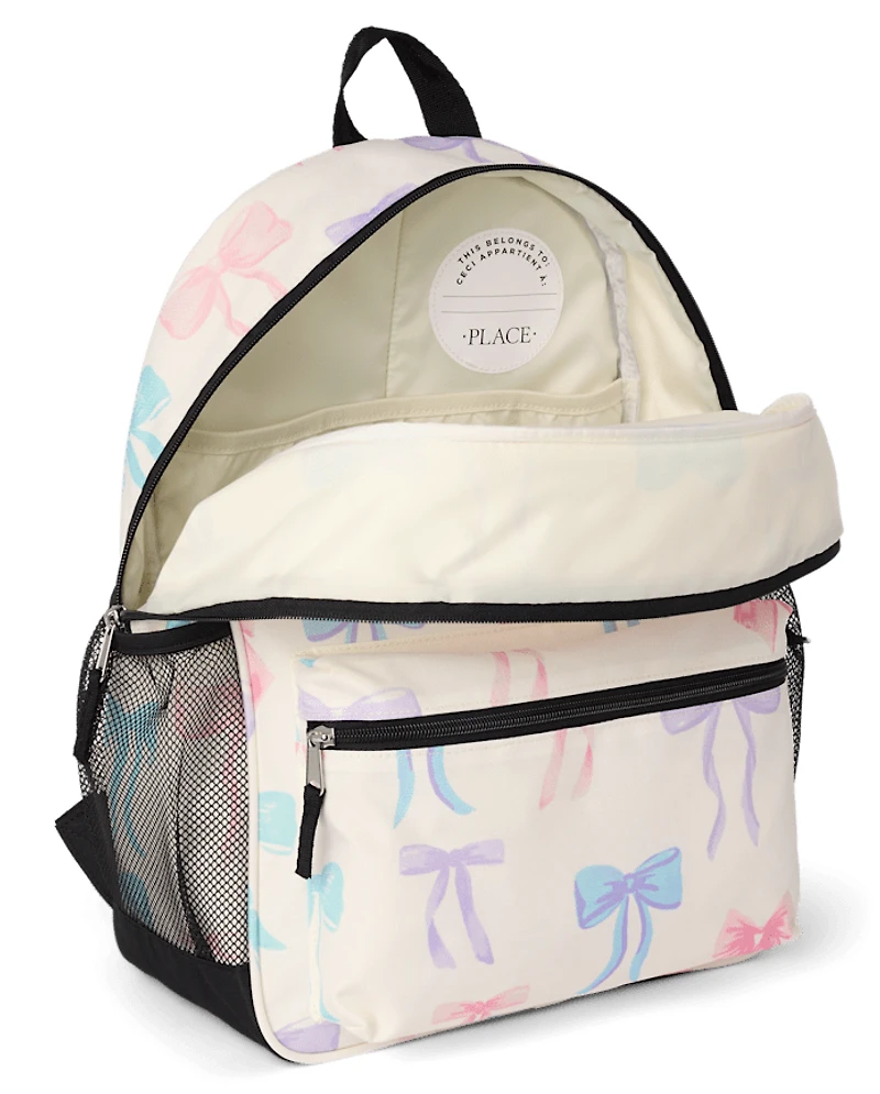 Girls Bow Backpack 2-Piece Set