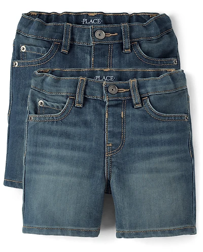 Baby And Toddler Boys Jean Shorts 2-Pack