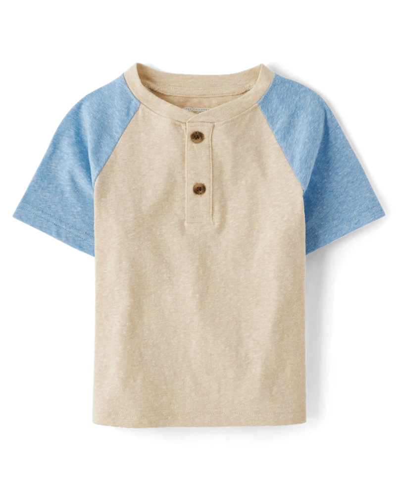 Baby And Toddler Boys Colorblock Marled 2-Piece Outfit Set