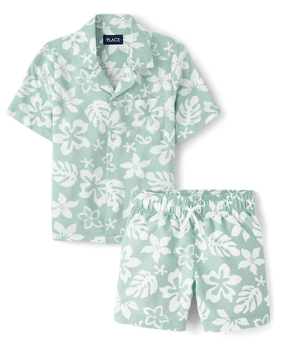 Boys Tropical 2-Piece Cabana Set