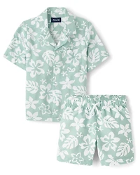 Boys Tropical 2-Piece Cabana Set