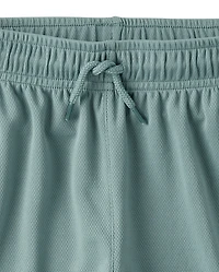 Kids Quick Dry Side Stripe Mesh Active Shorts -Pack