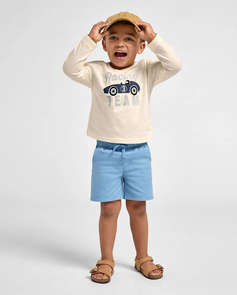 Baby And Toddler Boys Vehicle French Terry Active Shorts 3-Pack