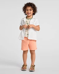 Baby And Toddler Boys Palm Tree French Terry Active Shorts 3-Pack