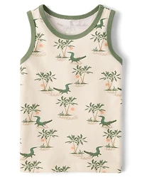 Baby And Toddler Boys Crocodile Tank Top 3-Pack