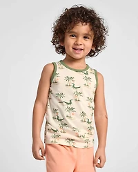 Baby And Toddler Boys Crocodile Tank Top 3-Pack