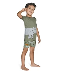 Boys Safari Cotton 2-Piece Pajamas - Gymmies