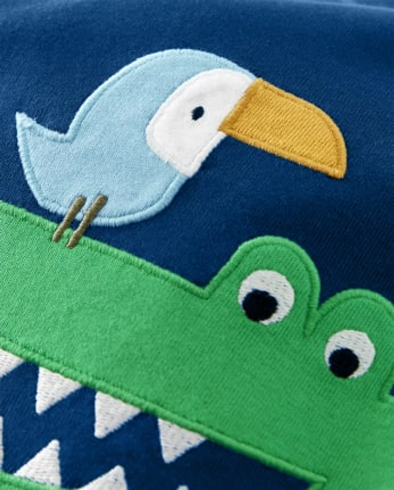 Boys Alligator Cotton 2-Piece Pajamas - Gymmies