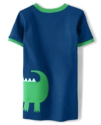 Boys Alligator Cotton 2-Piece Pajamas - Gymmies