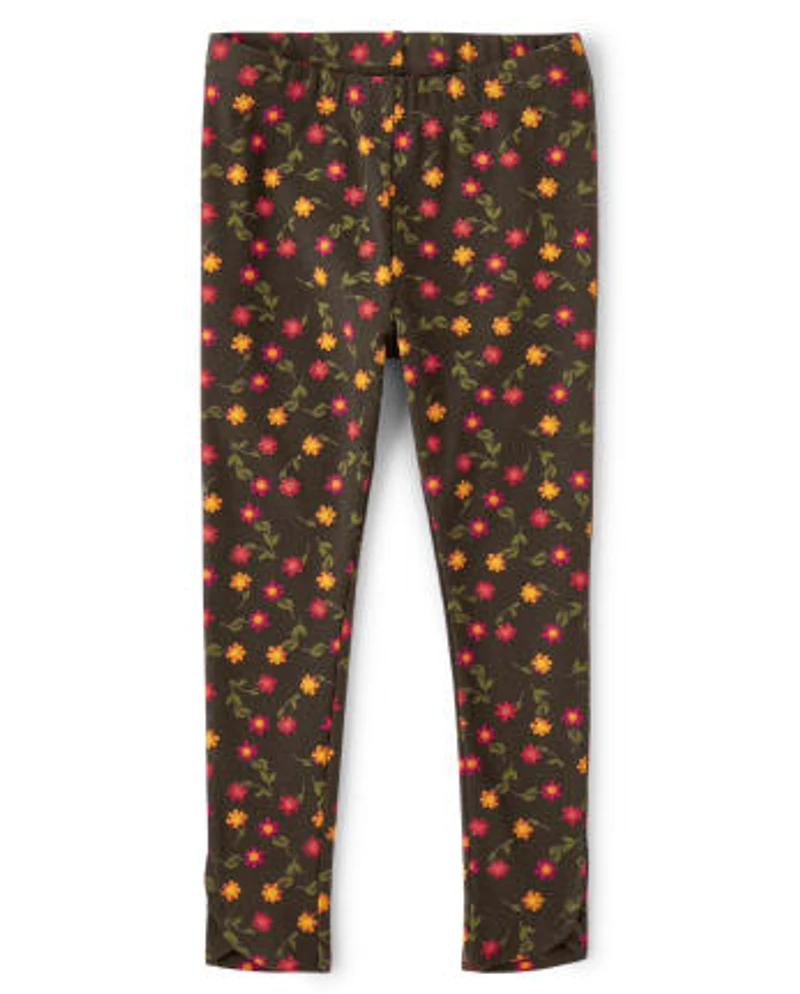 Girls Sunflower Leggings - Harvest