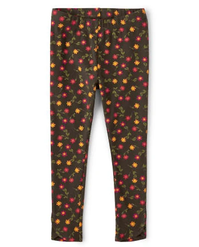 Girls Sunflower Leggings - Harvest