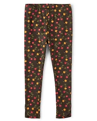 Girls Sunflower Leggings - Harvest