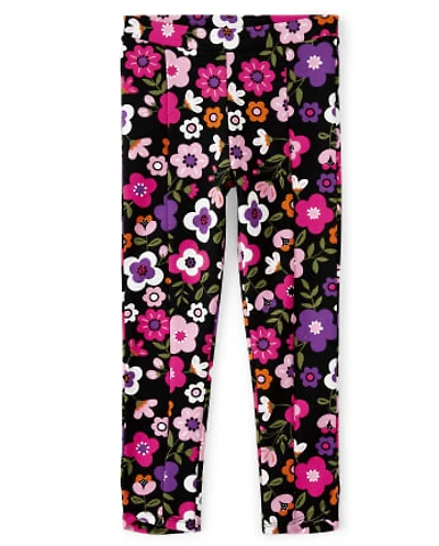 Girls Floral Ponte Jeggings - Tree House