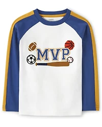 Boys Embroidered MVP Top - Future