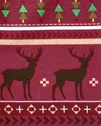 Adult Reindeer Fairisle Cotton 2-Piece Pajamas - Gymmies