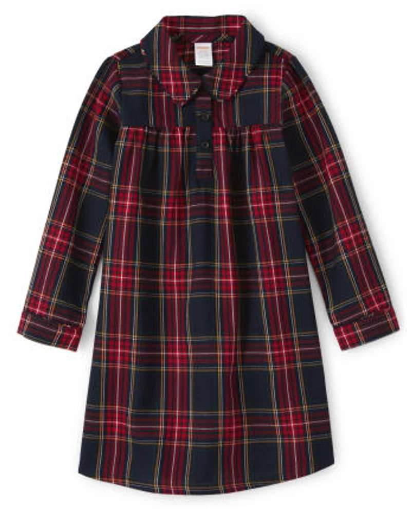Girls Plaid Flannel Nightgown - Gymmies