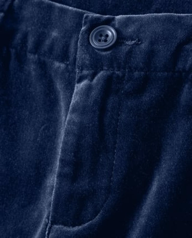 Boys Velvet Dress Pants - Family Celebrations Green