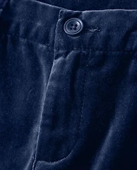 Boys Velvet Dress Pants - Family Celebrations Green