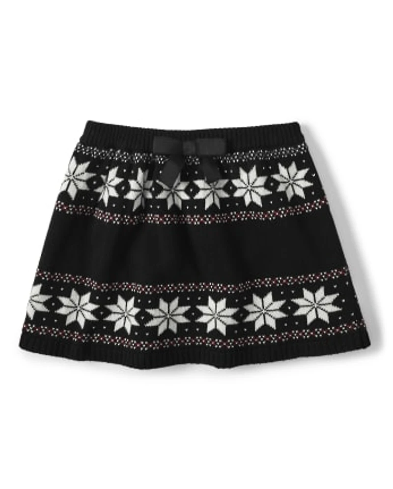 Jupe pull jacquard pour fille - Reindeer Cheer