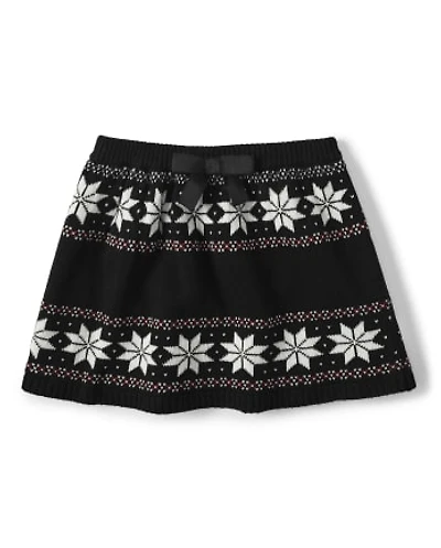 Girls Fairisle Sweater Skirt - Reindeer Cheer