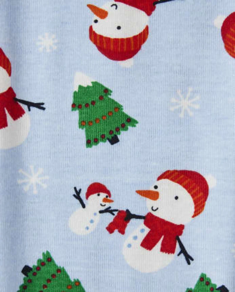 Kids Snowman Cotton 2-Piece Pajamas - Gymmies