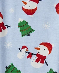 Kids Snowman Cotton 2-Piece Pajamas - Gymmies