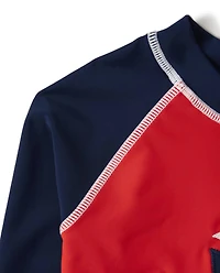 Rashguard pour garçon à motif de bateau pirate - Splish-Splash