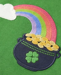 Girls Embroidered Rainbow Top - Little Leprechaun