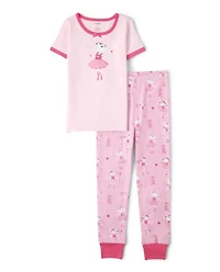 Girls Ballerina Snug Fit Cotton Pajamas - Gymmies