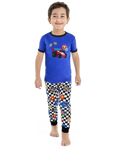 Boys Racecar Snug Fit Cotton Pajamas - Gymmies
