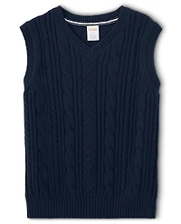 Boys Cable Knit Sweater Vest - Uniform