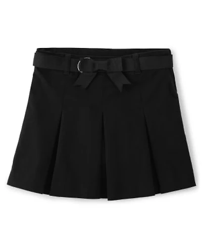 Girls Stain and Wrinkle-Resistant Pleated Skort