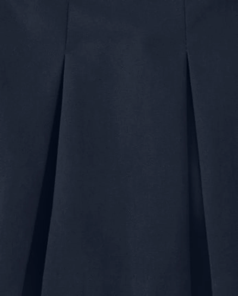 Girls Stain and Wrinkle-Resistant Pleated Skort