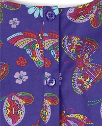Girls Butterfly Hanky Hem Dress - Music Festival