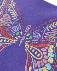 Girls Embroidered Butterfly Halter Top - Music Festival