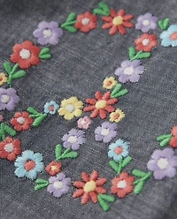 Girls Embroidered Peace Shorts - Music Festival