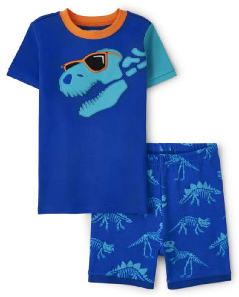 Boys Dino Snug Fit Cotton Pajamas - Gymmies